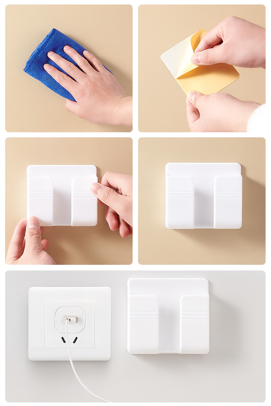 Suporte Multiuso De Parede Para Celular e Controle Remoto Br