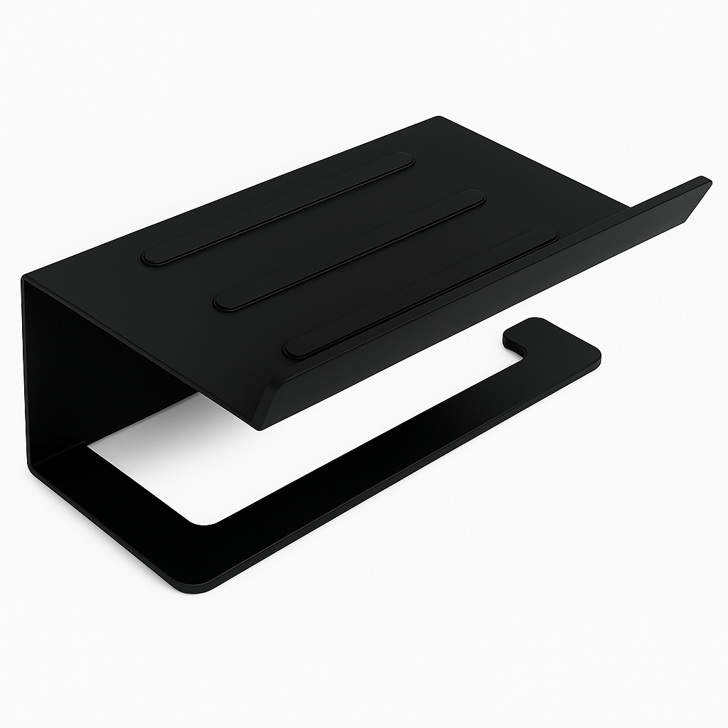 Suporte Para Papel Higiênico Premium Com Apoio Para Objetos