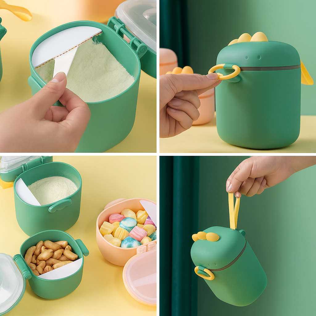 Pote Dosador de Leite em Pó Infantil com Colher Medidora Ro