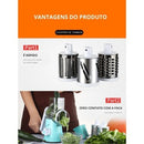 Fatiador Manual de Legumes Giratório Multiuso Inox 3 em 1