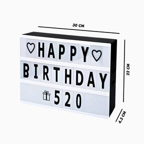 Caixa Luminária Mensagem Decorativa