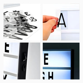 Caixa Luminária Mensagem Decorativa