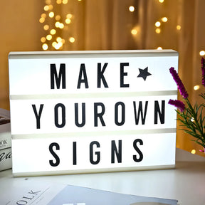 Caixa Luminária Mensagem Decorativa