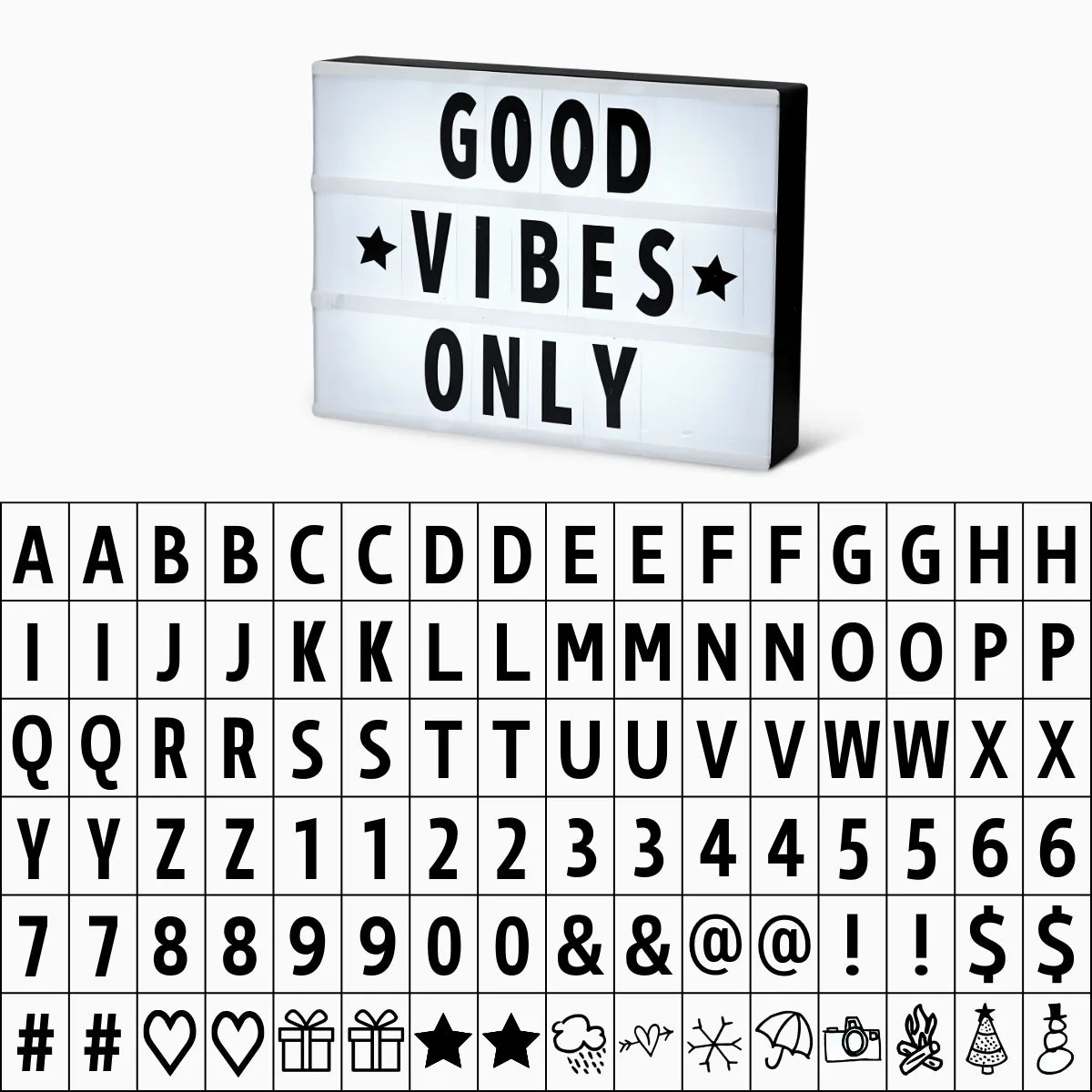 Caixa Luminária Mensagem Decorativa