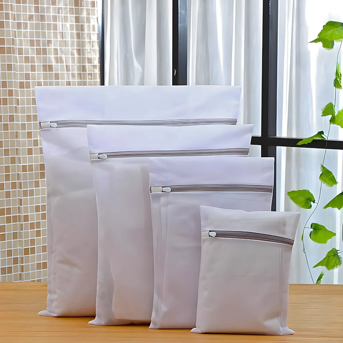 Saco de Lavanderia e Armazenamento Poliéster com Zíper