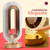 Luminária Abajur Cristal  Retro Led Touch Recarregável USB