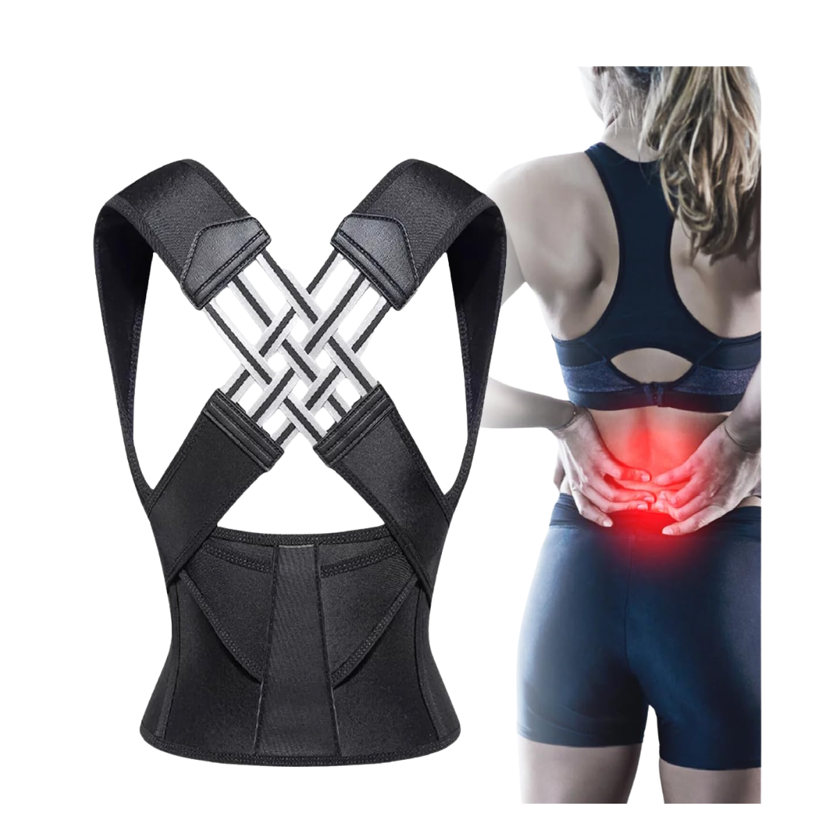 Colete Corretor de Postura Ortopédico Feminino Tamanho L (G)