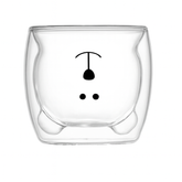 Caneca Urso Dupla Camada de Vidro Resistente ao Calor – 250m