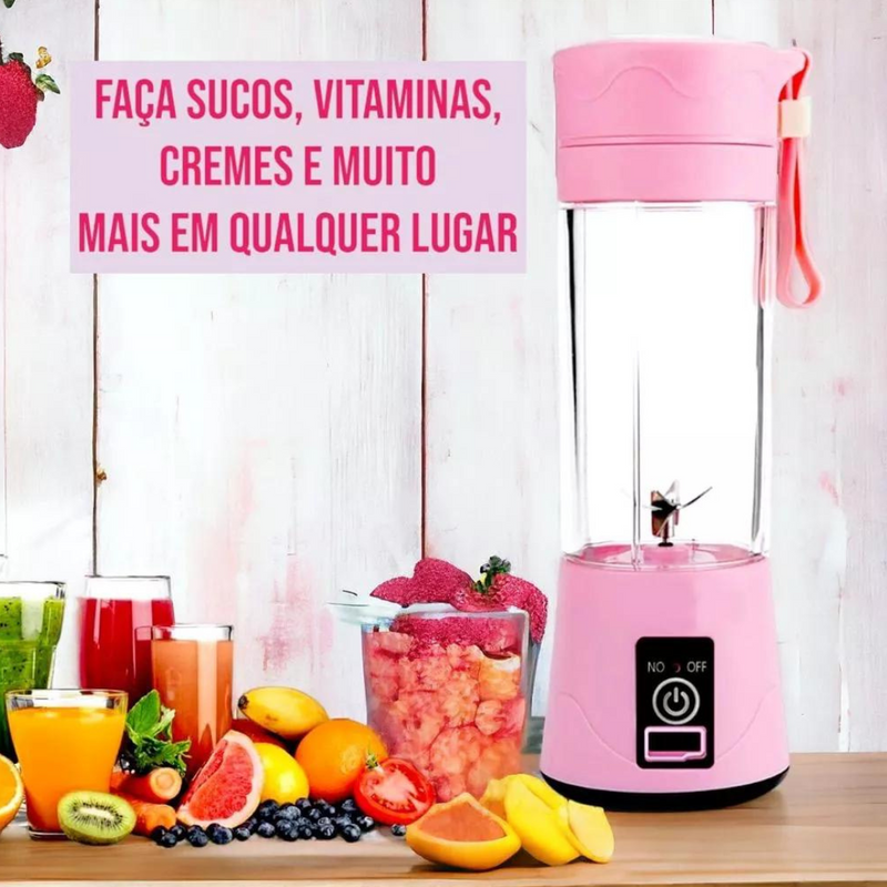 Mini Liquidificador Portátil Recarregável Bivolt