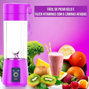 Mini Liquidificador Portátil Recarregável Bivolt